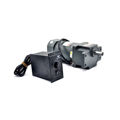 Micro Motor AC 60W محرك تروس أحادي الطور مع وحدة تحكم في السرعة وعلبة تروس بزاوية قائمة